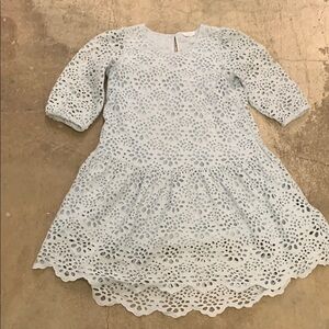 Frogbox eyelet blush blue dress